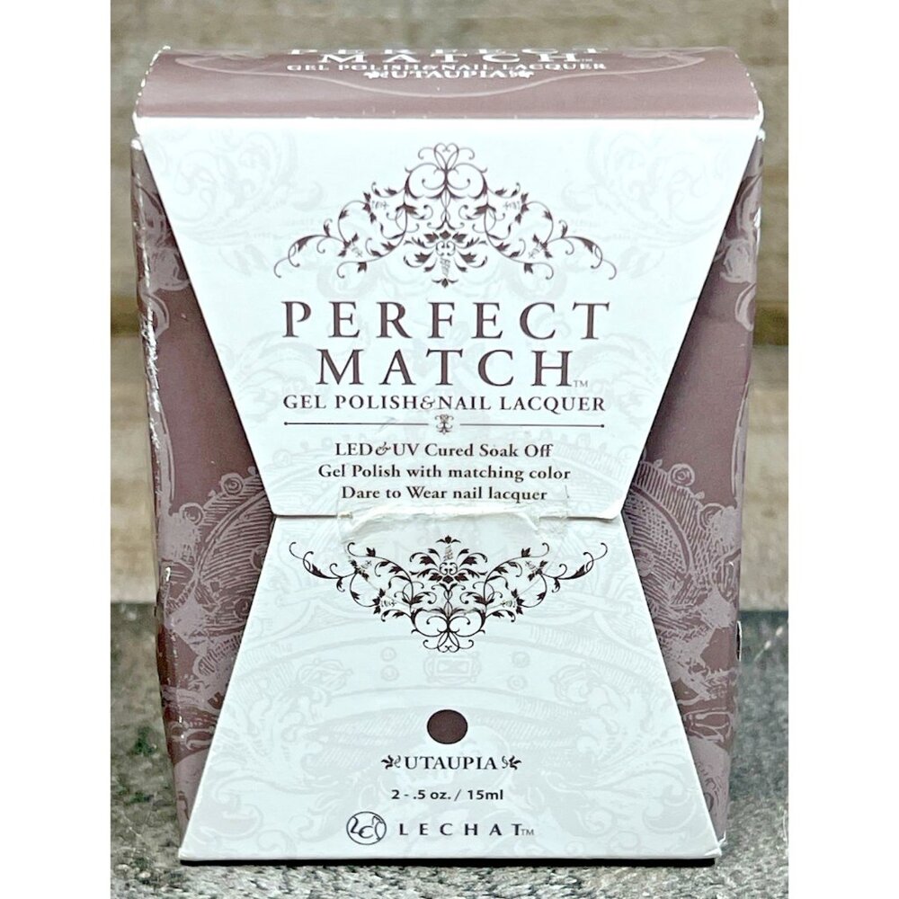 LeChat Perfect Match UV Gel + Nail Polish - PMS114 Utaupia 0.5oz NEW SEALED BOX
